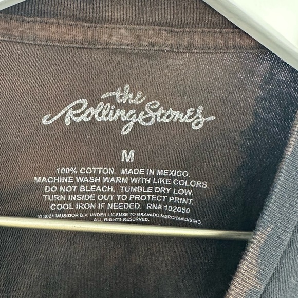 The Rolling Stones Custom Bleach Splatter Short Sleeve Shirt Size Medium - Picture 4 of 6